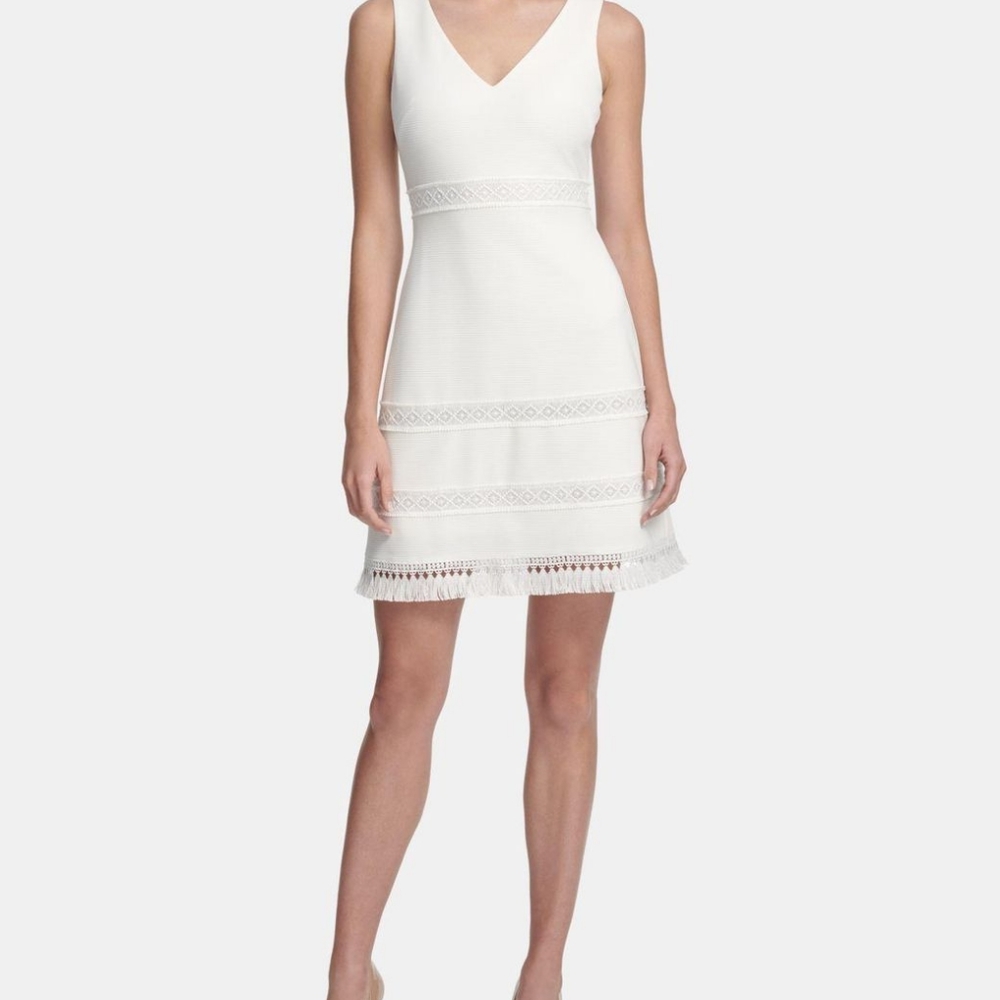 Kensie tassled a-line dress